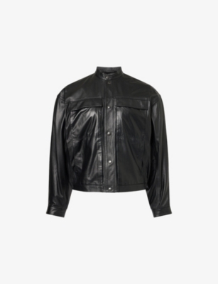 LEMAIRE: Patch-Pocket Boxy-Fit Leather Blouson
