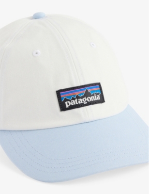 Patagonia P-6 Label Cap In Birch White W/fleck Blue