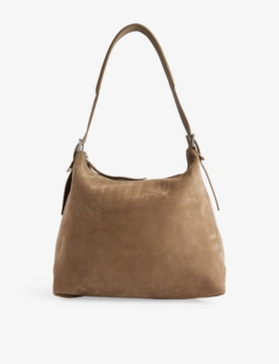 LEMAIRE: Belted Suede Hobo Bag