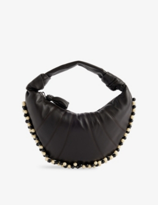 Fortune Mini Croissant Leather Shoulder Bag