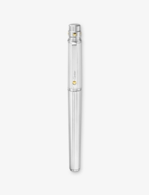 CARTIER: Santos De Cartier Large 18ct Yellow-Gold, Rhodium-Plated 18ct White-Gold, Palladium-Plated Metal Fountain Pen