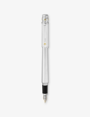 CARTIER: Santos De Cartier Large 18ct Yellow-Gold, Rhodium-Plated 18ct White-Gold, Palladium-Plated Metal Fountain Pen