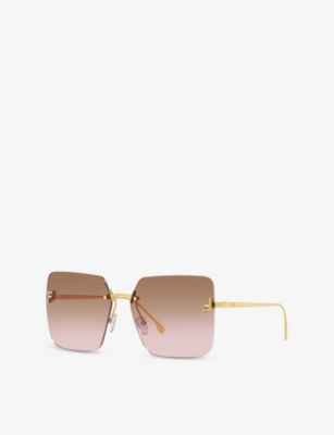 TOM FORD: TR001862 Square-Frame Metal Sunglasses