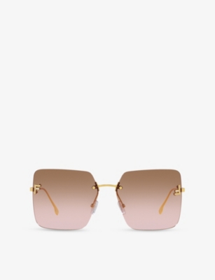 TOM FORD: TR001862 Square-Frame Metal Sunglasses