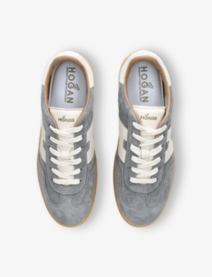 HOGAN: Cool logo-patch suede low-top trainers