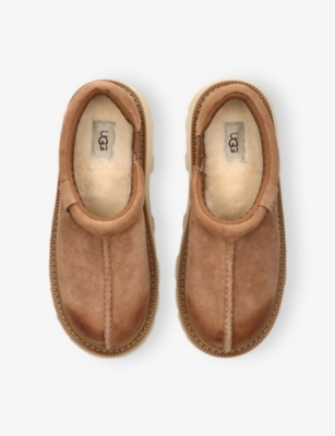 UGG MENS RUST TASMAN LUG SUEDE AND SHEARLING SLIPPERS EUR 44 / 10 UK 
