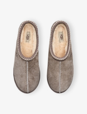 UGG: Tasman Shaggy Suede and Shearling Slippers