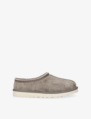 UGG: Tasman Shaggy Suede and Shearling Slippers