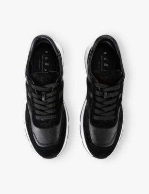 HOGAN: Hyperlight Branded Leather and Suede Low-Top Trainers