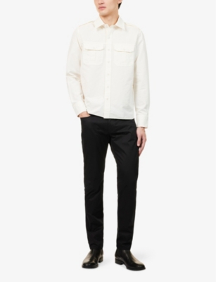 TOM FORD: Patch-Pocket Long-Sleeve Cotton-Blend Shirt