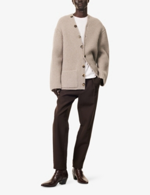 TOM FORD: Brand-Embroidery Crewneck Woven T-Shirt