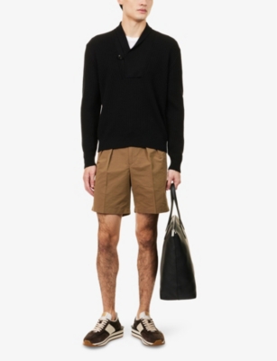 TOM FORD: Shawl-Collar Chunky-Knit Wool and Silk Jumper