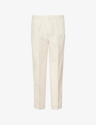 TOM FORD: Regular-Fit Tapered-Leg Cotton-Blend Trousers