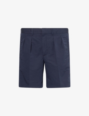 TOM FORD: Regular-Fit Pleated Cotton-Blend Shorts