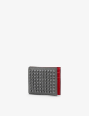 CHRISTIAN LOUBOUTIN: Spike-Embellished Bi-Fold Leather Wallet