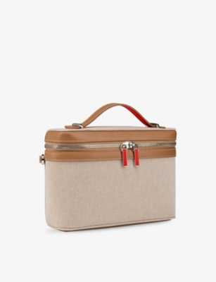 CHRISTIAN LOUBOUTIN: Djanis Canvas and Leather Cross-Body Bag