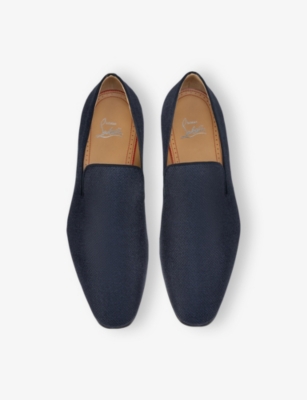 CHRISTIAN LOUBOUTIN: Dandelion Silk-Crepe Loafers