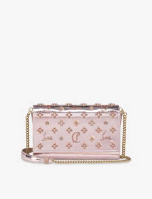 CHRISTIAN LOUBOUTIN: Paloma Specchio Loubinthesky Leather Clutch Bag