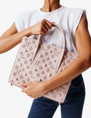 Christian Louboutin Womens Vintage Rose Paloma S Medium Loubinthesky Leather Tote Bag In Vintage Rose