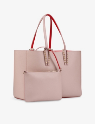 Christian Louboutin Womens  Cabata Soft Small Leather Tote Bag In Vintage Rose/gold