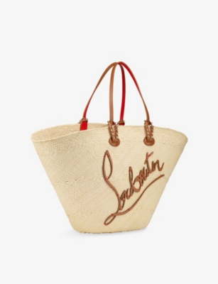 CHRISTIAN LOUBOUTIN: Cabata Large Raffia Tote Bag