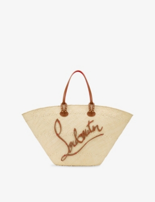 CHRISTIAN LOUBOUTIN: Cabata Large Raffia Tote Bag