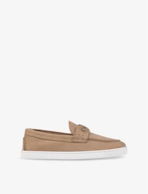CHRISTIAN LOUBOUTIN: Chambeliboat Suede Loafers