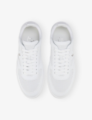 Christian Louboutin Tutti Rui Donna Perforated Red Sole Sneakers In White