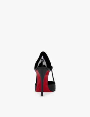 CHRISTIAN LOUBOUTIN: Miss Z Strap 100 Mary Jane Patent Leather Heels