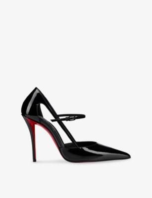 CHRISTIAN LOUBOUTIN: Miss Z Strap 100 Mary Jane Patent Leather Heels