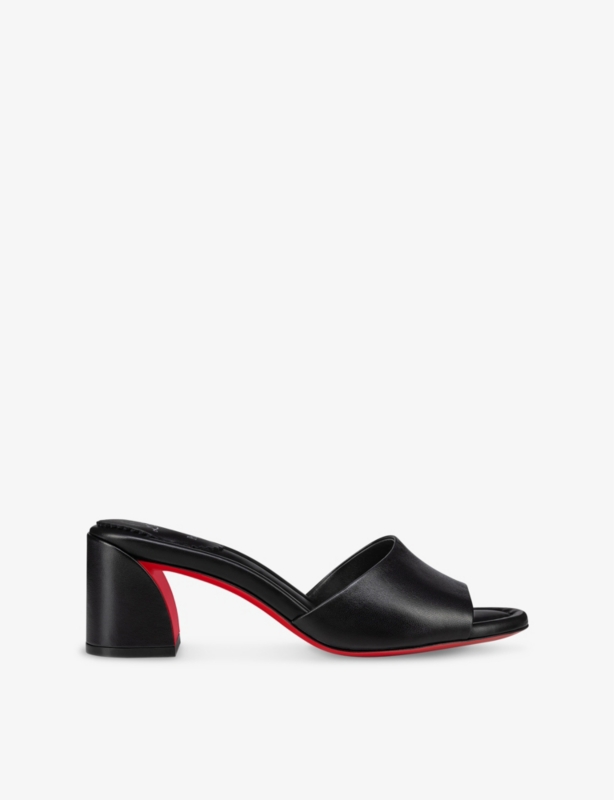 Jane 55 Leather Heeled Mules