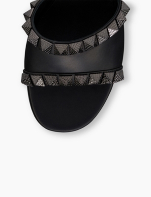 Christian Louboutin Pyraclou Embellished Heeled Mules 30 In Black