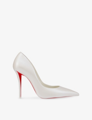 CHRISTIAN LOUBOUTIN: Miss Z 100 Leather Heeled Courts