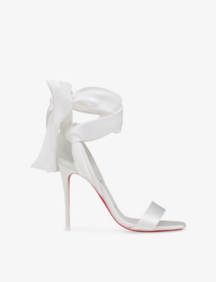 CHRISTIAN LOUBOUTIN: Sandale Du Desert 100 Heeled Satin Sandals
