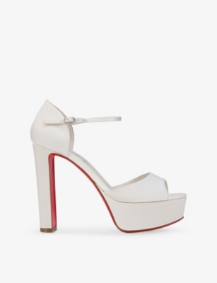 CHRISTIAN LOUBOUTIN: Sandaloo 130 Satin-Crepe Heeled Sandals