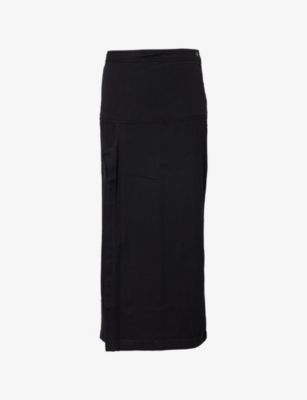 LEMAIRE: Split-Front Straight-Fit Cotton-Twill Midi Skirt