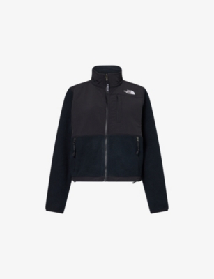 THE NORTH FACE WOMENS BLACK HIGH-NECK THREE-ZIP-POCKETS RELAXED-FIT RETRO DENALI FLEECE JACKET 