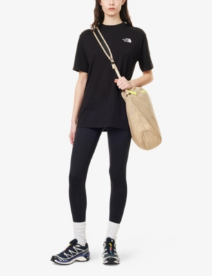 THE NORTH FACE WOMENS THE NORTH FACE ESSENTIAL EMBROIDERED-LOGO COTTON-JERSEY T-SHIRT 