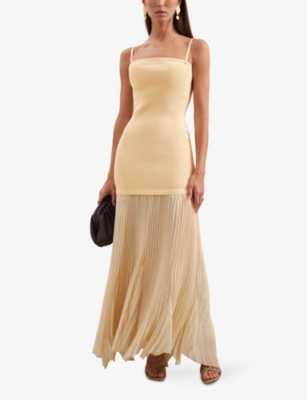 REISS: Milana Sleeveless Knitted Maxi Dress