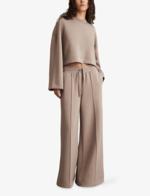 REISS: Freya Wide-Leg Stretch-Woven Jogging Bottoms