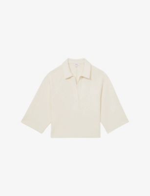 REISS: Jodie Raglan-Sleeve Relaxed-Fit Stretch-Jersey Jumper