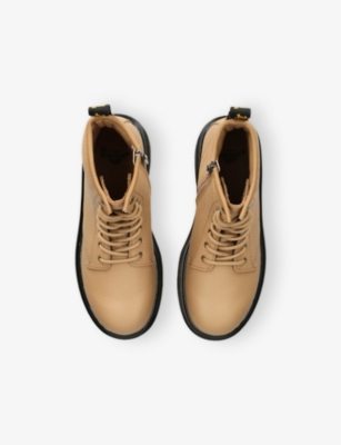 Dr. Martens' Tan Kids' 1460 Lace-up Smooth Leather Boots Eur 27 / 9 Uk In Tan