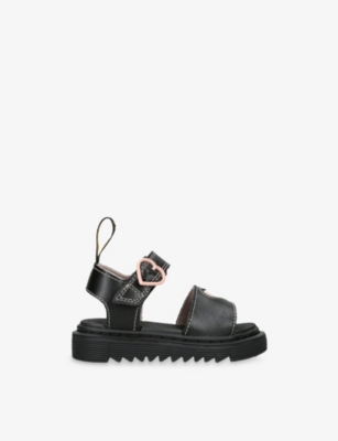 DR MARTENS: Kids' Marlowe Hearts Leather Sandals