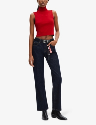 THE KOOPLES: High-Neck Sleeveless Knitted Top