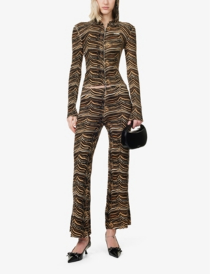 HOUSE OF SUNNY: Lobby Lounge Striped Knitted Hoody