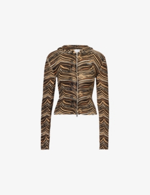 HOUSE OF SUNNY: Lobby Lounge Striped Knitted Hoody