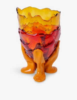 Fish Design Clear Resin Vase 26cm