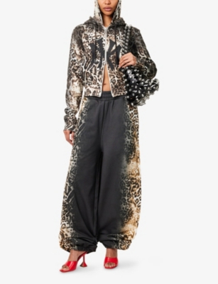 KSUBI X MOWALOLA: Ksubi x Mowalola Cheetah-Print Relaxed Cotton-Jersey Jogging Bottoms