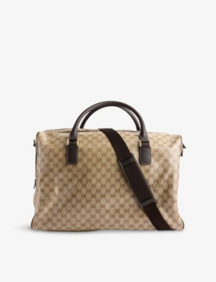 RESELFRIDGES: Pre-Loved Gucci Canvas Duffle Bag