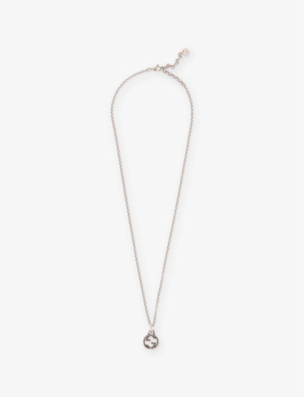Pre-Loved Gucci Interlocking G Sterling-Silver Pendant Necklace
